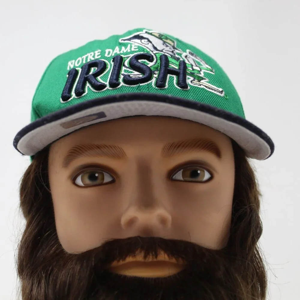 Notre Dame Irish Fitted Hat Adult sz‎ 6 1/2 Green New Era 59FIFTY NCAA Wool Cap